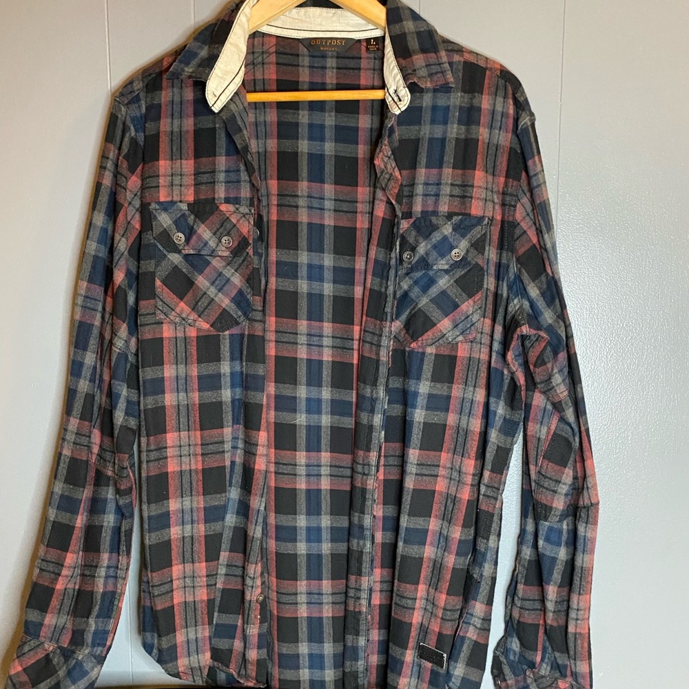 🌿 Outpost Makers, Plaid Button Up, LongSleeve